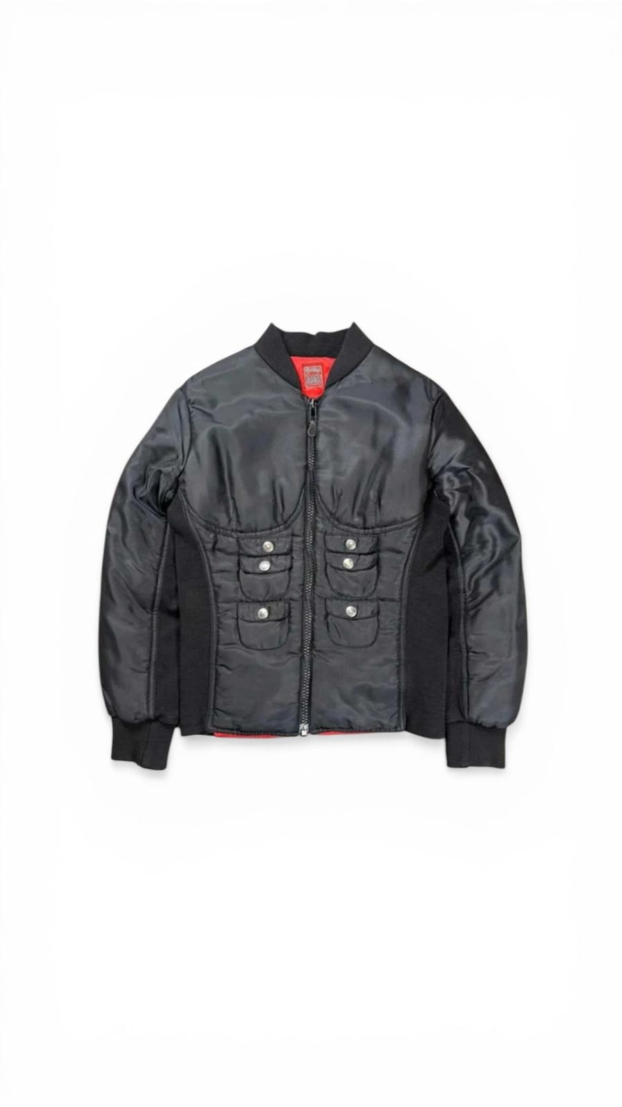 Gaultier Jeans Schwarze Bomberjacke – Multi-Pocket – Vintage-Archiv – Seltenes Stück
