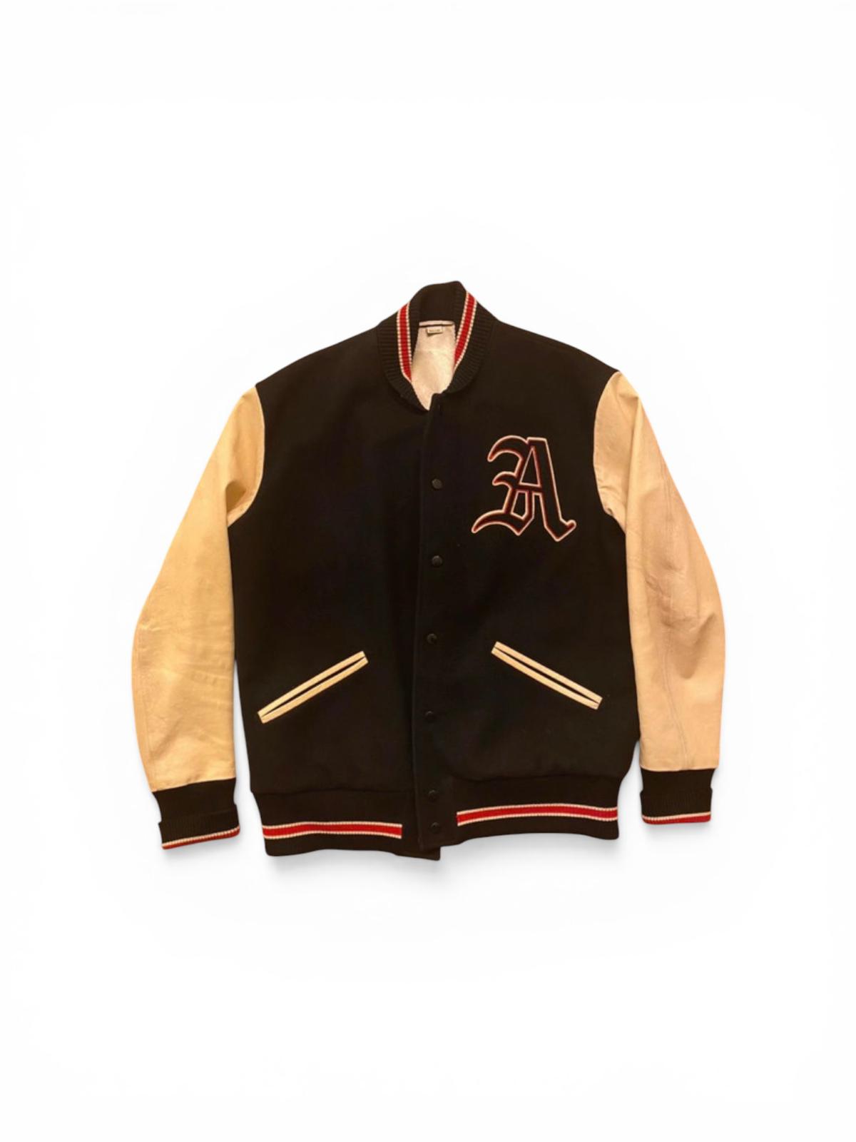Gucci La Société Angélique Varsity Bomberjacke – Schwarz & Creme – Größe 50 (M/L) – Selten